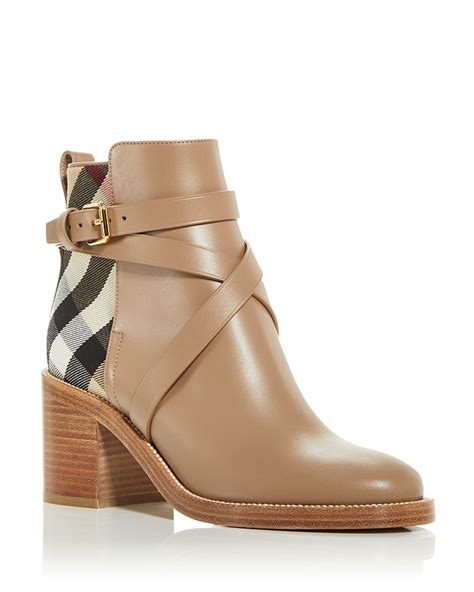 burberry women's new pryle block heel booties|Burberry Pryle Check Block Heel Bootie (Women) .